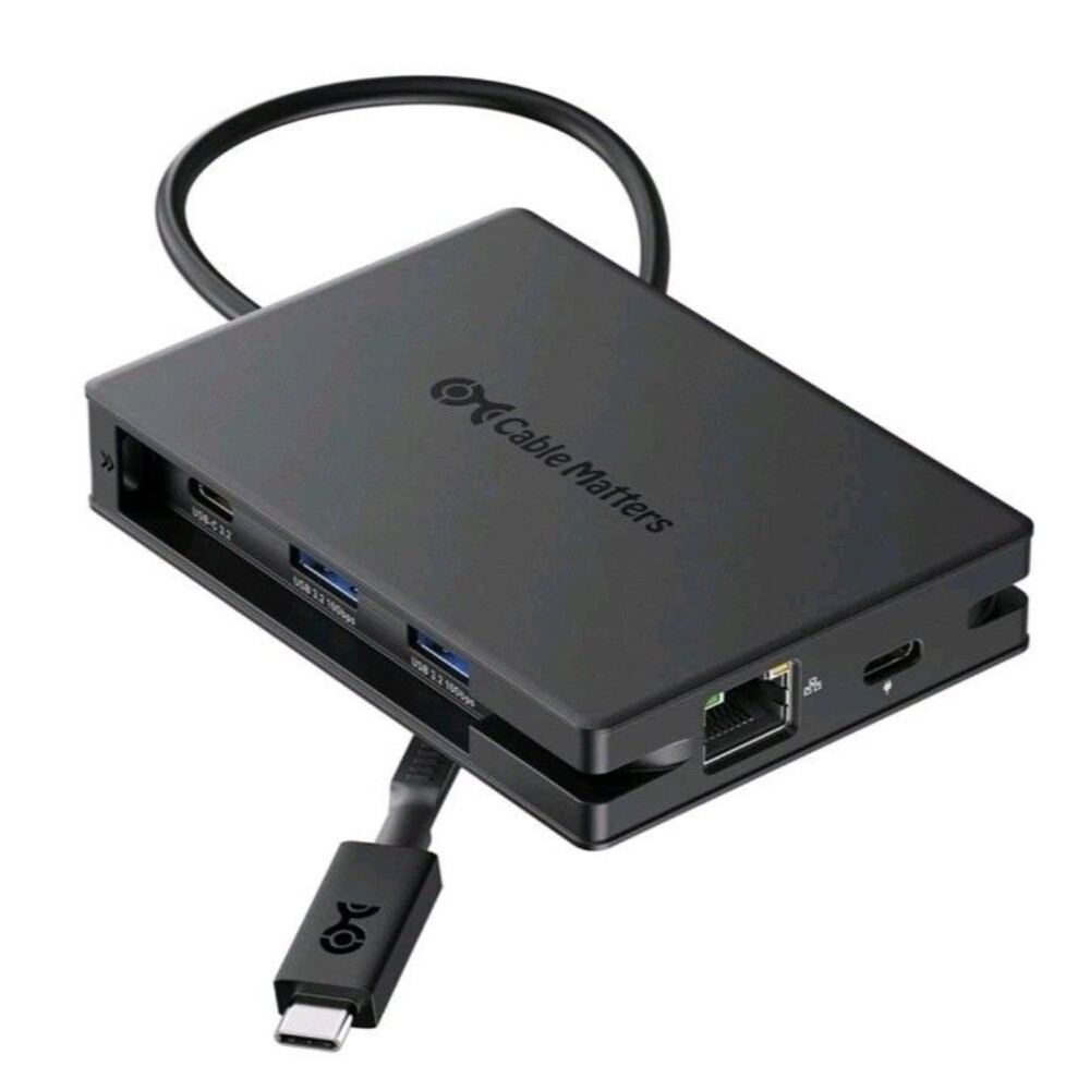 Cable Matters 8-in-1 USB-C Hub Multiport Adapter 140W PD Dual 4K HDMI Ethernet